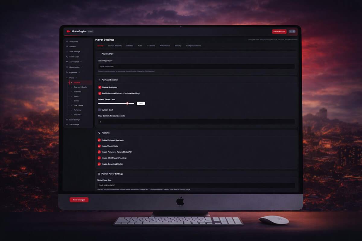WordPress Movie Streaming Plugin Features