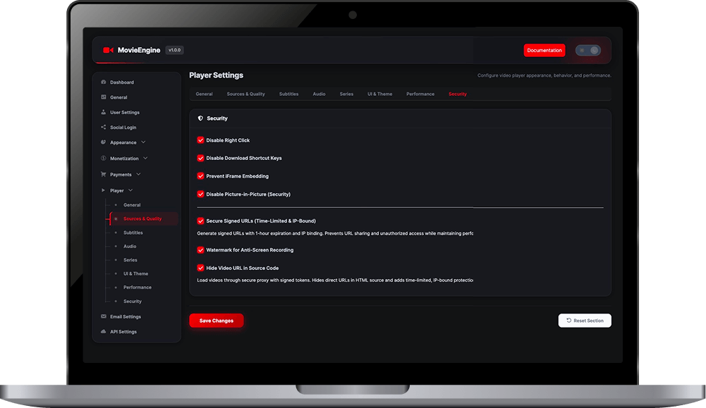 WordPress Video Streaming Player